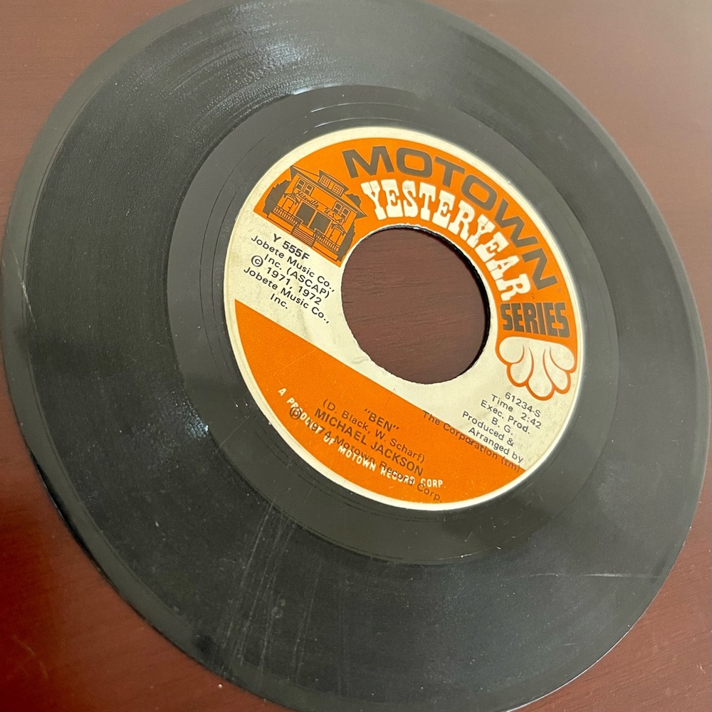 Michael Jackson: “I Wanna Be Where You Are” & “Ben” 45 record —1974